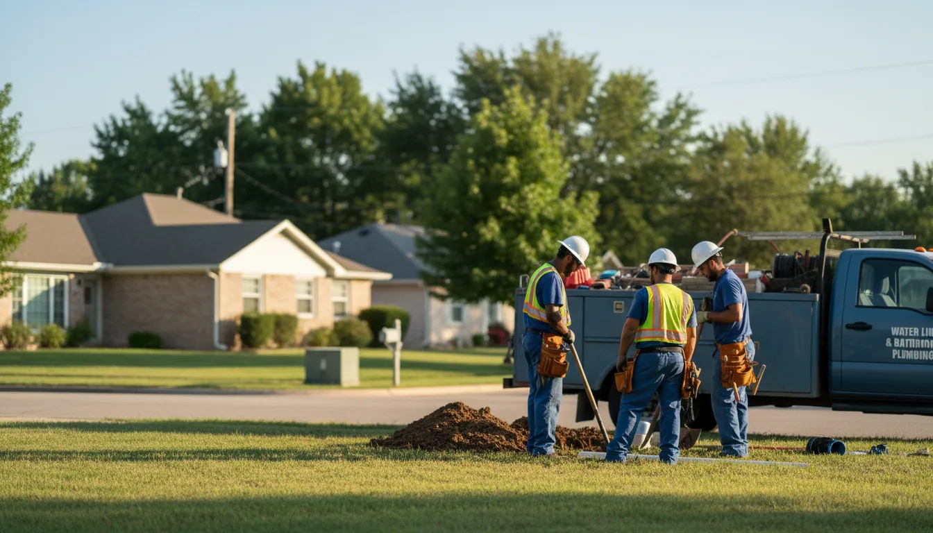 Residential water line and bathroom plumbing service in Eau Claire, PA